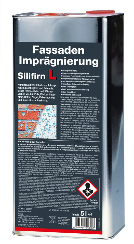 decotric Fassadenimprägnierung Silifirn L Anstreichmittel 5 l