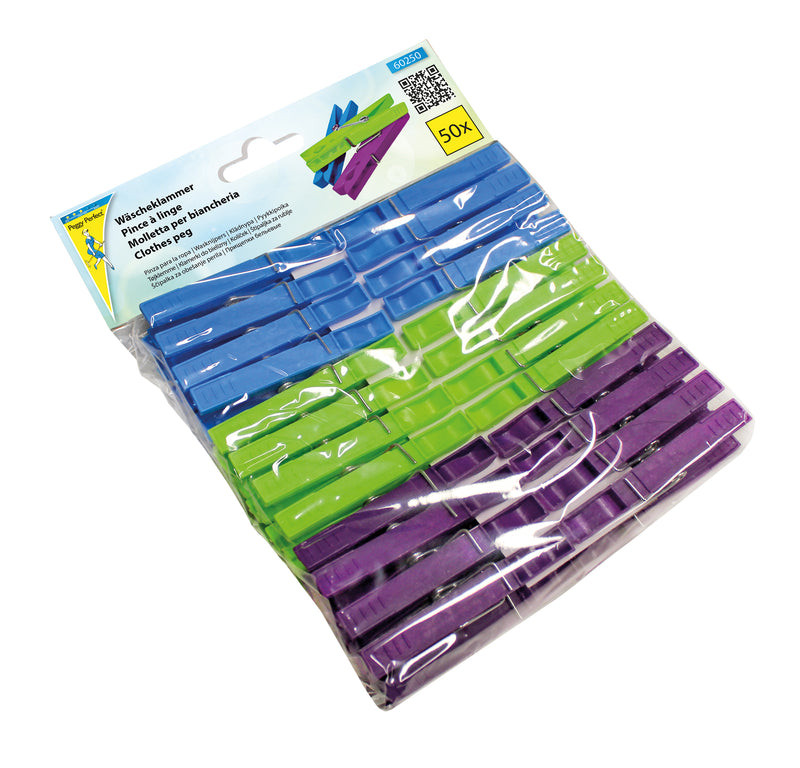 Peggy Perfect Wäscheklammer aus Kunststoff, 50er Pack