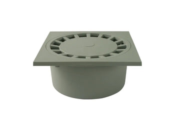 Marley Bodenablauf Flacheinbau 250x250 mm für DN110, Komplettablauf mit Kunststoffgeruchsverschluss