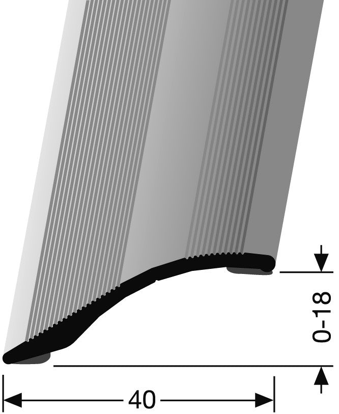 Parkettfreund PF 247SK Anpassungsprofil schwarz, Aluminium pulverbeschichtet, selbstklebend 100 cm