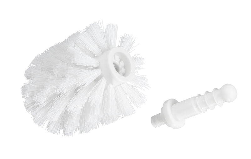 WENKO Ersatzbürste mit Adapter weiß, Bürstenkopf Ø 8 cm