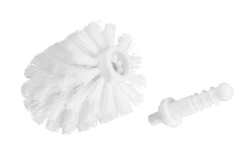 WENKO Ersatzbürste mit Adapter weiß, Bürstenkopf Ø 8 cm