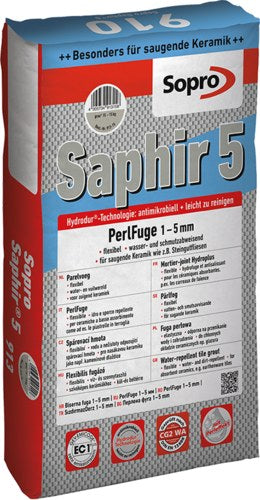Sopro Saphir 5 PerlFuge grau – zementärer Fugenmörtel, 5 kg