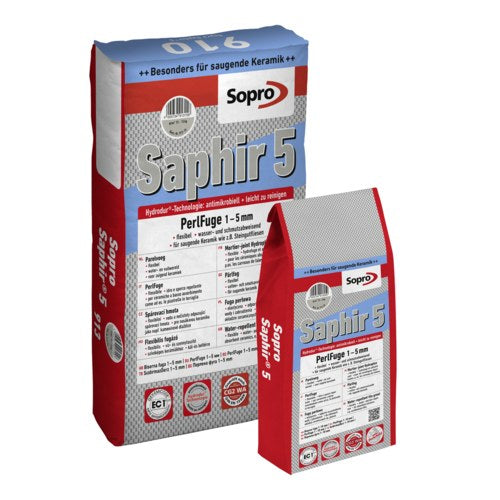 Sopro Saphir 5 PerlFuge silbergrau – zementärer Fugenmörtel, 5 kg