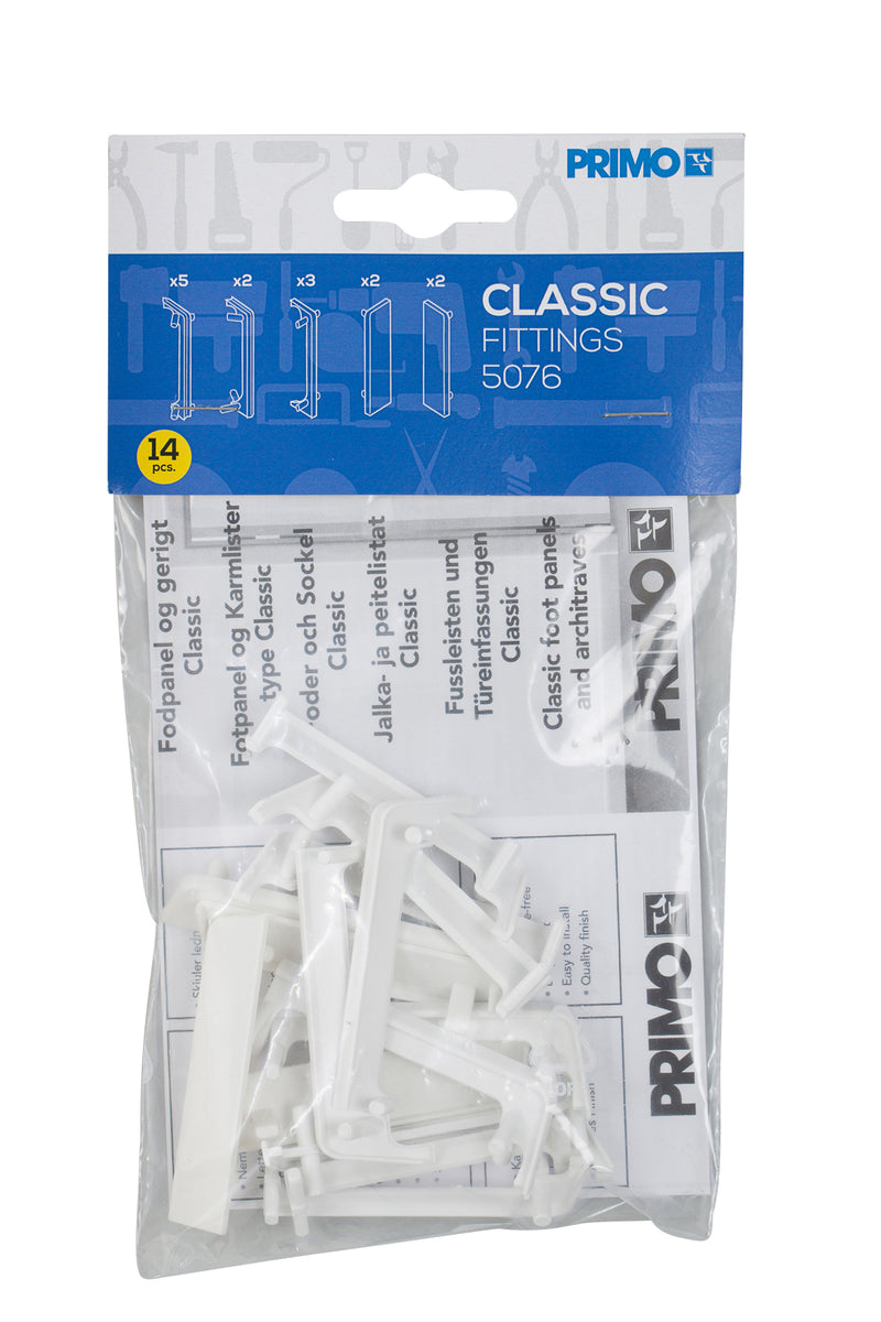 PRIMO Classicmultipack Weiß, 14-teilig für Classic Fußleisten
