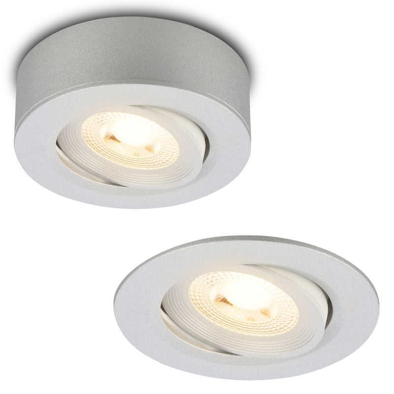 BRILONER Leuchten Aufbauleuchte LED dimmbar flach Chrom