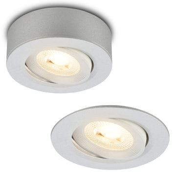 BRILONER Leuchten Aufbauleuchte LED dimmbar flach Chrom
