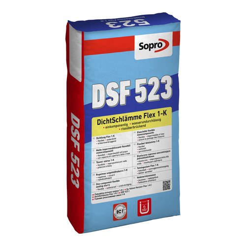 Sopro Flex 1K DSF 523 Dichtschlämme grau 20 kg für Verbundabdichtungen