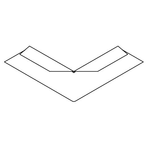 OWA Innenecke Nr. 54 weiß, Stahlblech verzinkt & beschichtet, 19 mm Flansch