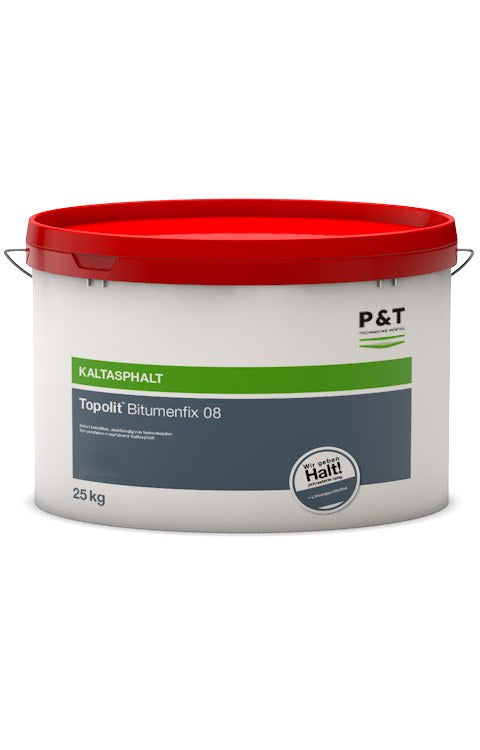 P&T Topolit Bitumenfix 08 Reparaturasphalt 25 kg rote Deckel