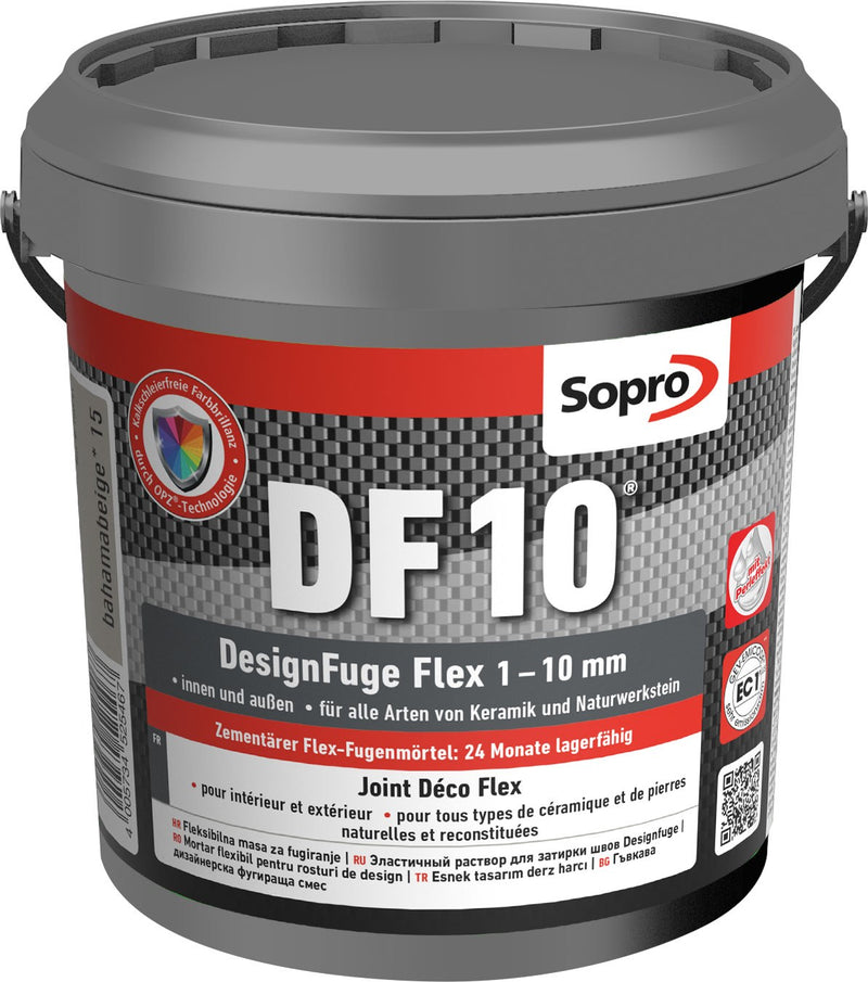Sopro DF 10 Flex grauer Fugenmörtel 1 kg Eimer Designfuge