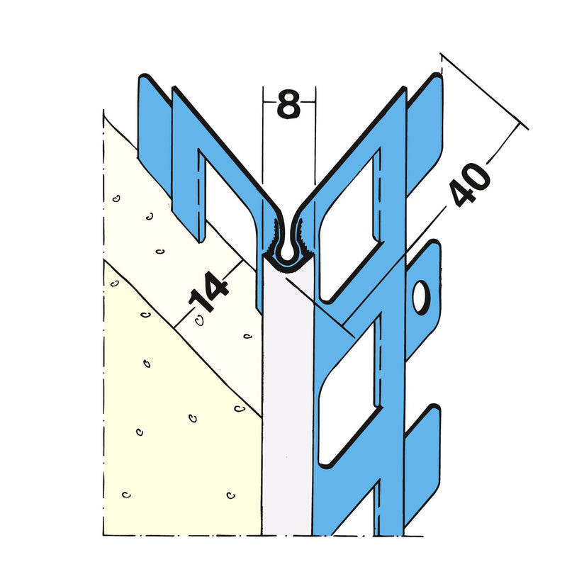 PROTEKTORWERK Kantenprofil Nassputzkantenprofil 1013 14 mm weiß (3 m)