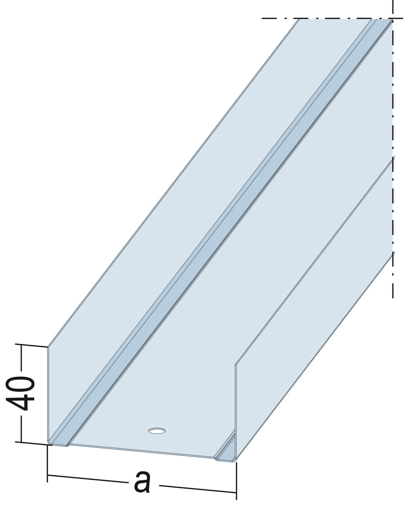 PROTEKTORWERK U-Wandprofil 5234 UW-Wandprofil aus verzinktem Stahl, 2,6 m