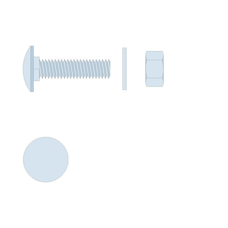 Protektor Montageset 6203 M8x20 mm SW 13, verzinkt, 100 St