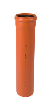 Ostendorf Kunststoffe KGEM Abwasserrohr mit Muffe DN 125, orangebraun