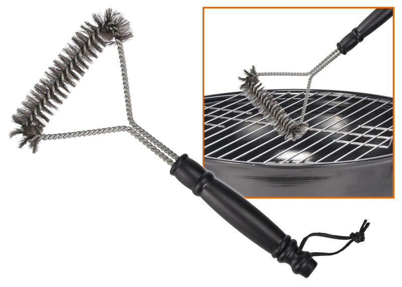 Haushalt International Grillreinigungsbürste mittel, schwarz, Stahl/Kunststoff, 30 cm