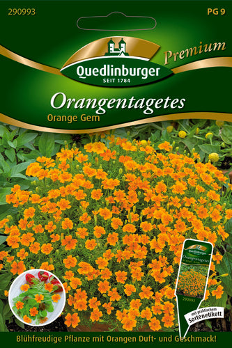 Quedlinburger Orangen-Tagetes Orange GEM-PG 9 Premium Saatgut