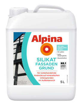 Alpina Fassaden-Grundierung für Silikatfarben, weiß, 5 l