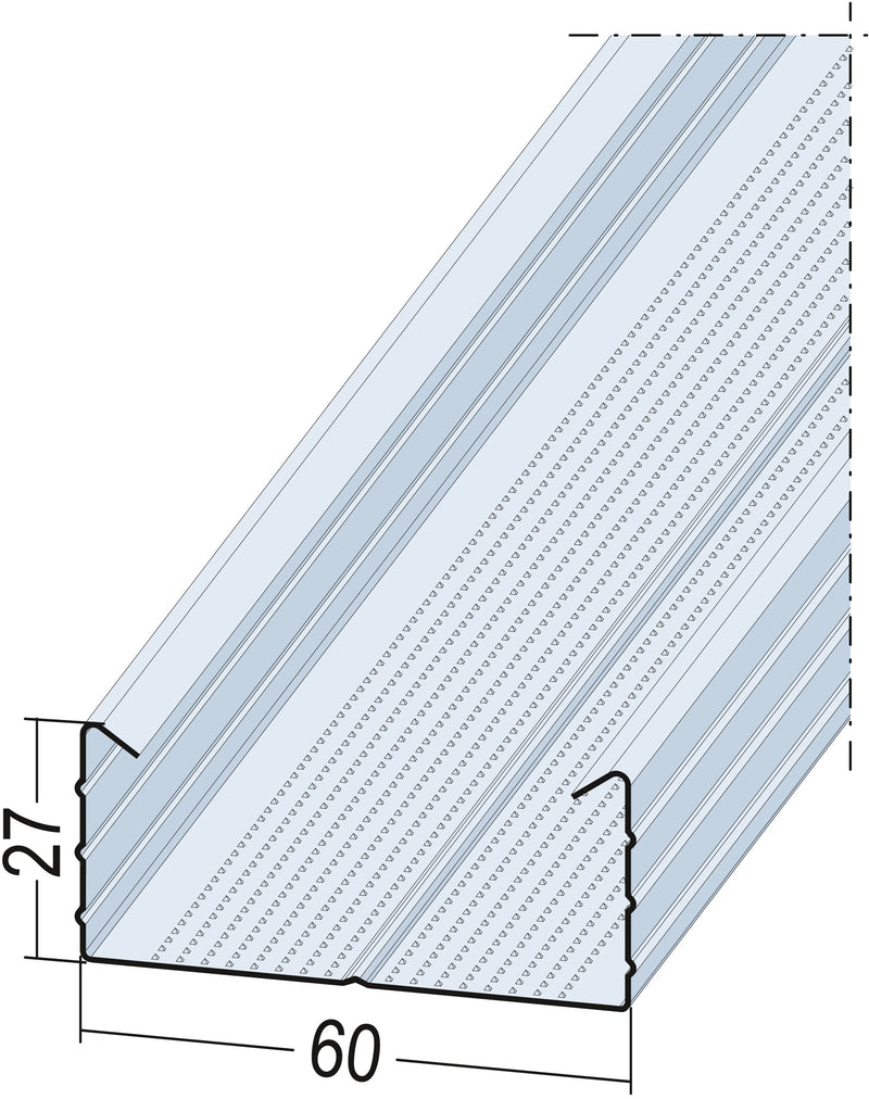 PROTEKTORWERK CD-Profil 5120 60-27 mit kantigem Umbug, 2,6 m