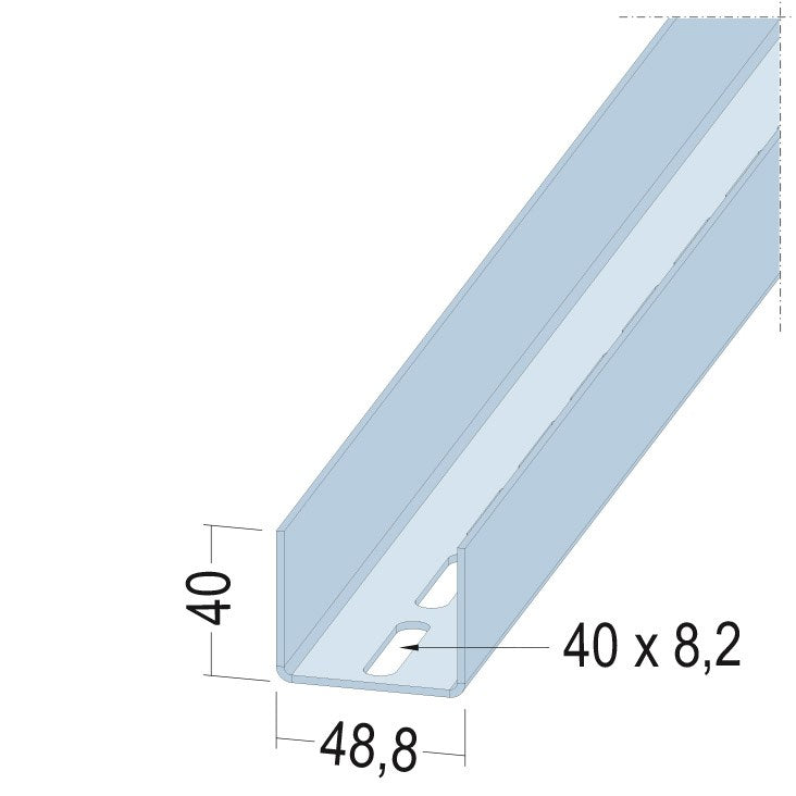 PROTEKTORWERK UA-U-Aussteifungsprofil 5129 50-20, 4 m (Stahl verzinkt)