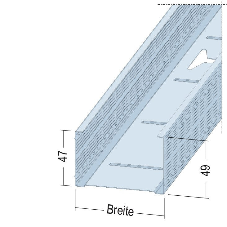 PROTEKTORWERK CW-Profil MAXI 5216 Wandprofil aus Stahlblech verzinkt 100 mm