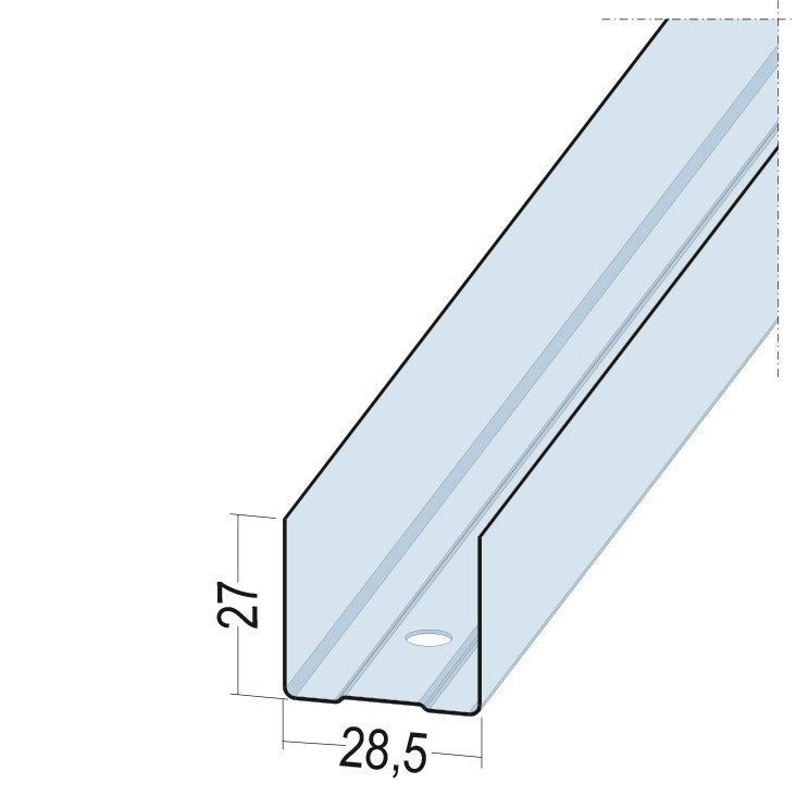 PROTEKTORWERK U-Anschlussprofil 5244 UD 28-27, 4.000 mm, verzinkt