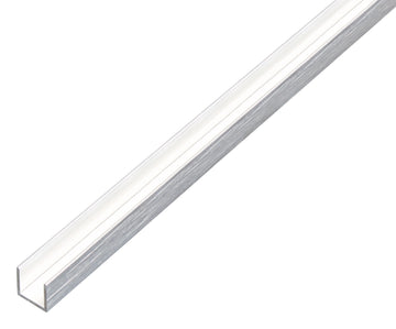 GAH Alu U-Profil VA-D. Edelstahloptik 10 x 10 mm, 2000 mm Länge, 1 mm stark