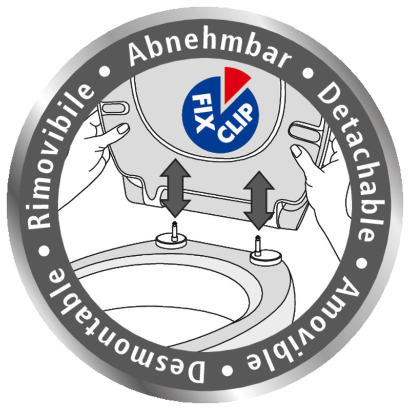 WENKO Silvi WC-Sitz aus Duroplast mit Absenkautomatik, embossed
