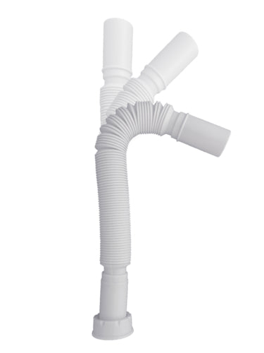 Schütte KS Flex-Anschlussrohr 1 1/4" x 32 mm, weiß, 315–830 mm