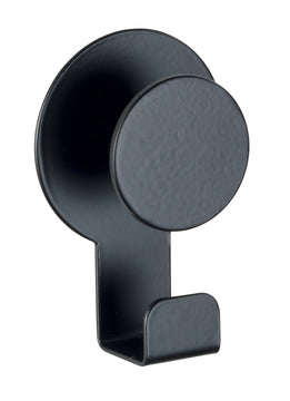 WENKO Blandas Wandhaken Edelstahl schwarz matt, Klebehaken für Innen