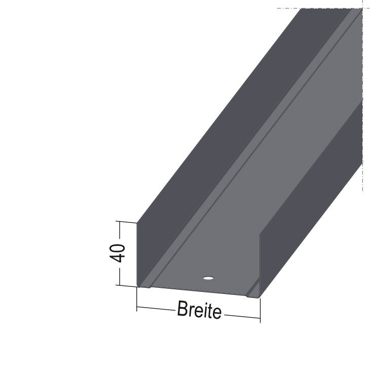 PROTEKTORWERK U-Wandprofil 59034 UW-Wandprofil aus verzinktem Stahl beschichtet, 4 m C3-C4