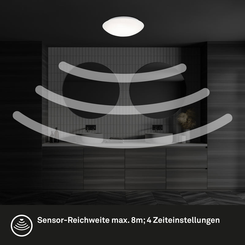 Briloner Piatto LED-Deckenleuchte, weiß, rund, Ø 278 mm, 15W