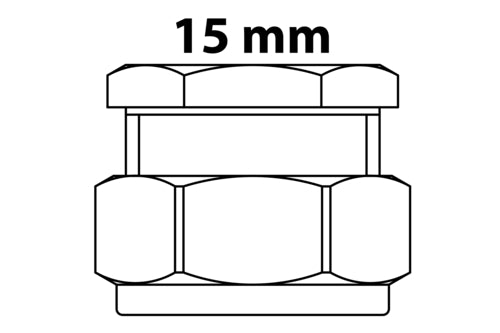 Schütte MS Endstück blank 15 mm Klemmfitting für CU-Rohr (messing)