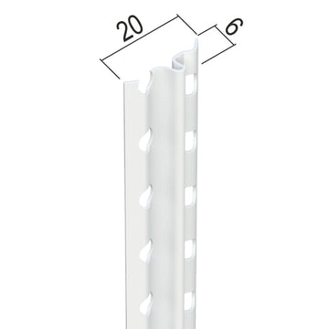 Protektorwerk Putzlehre Innen 9003 aus Aluminium, 6 mm, weiß grundiert