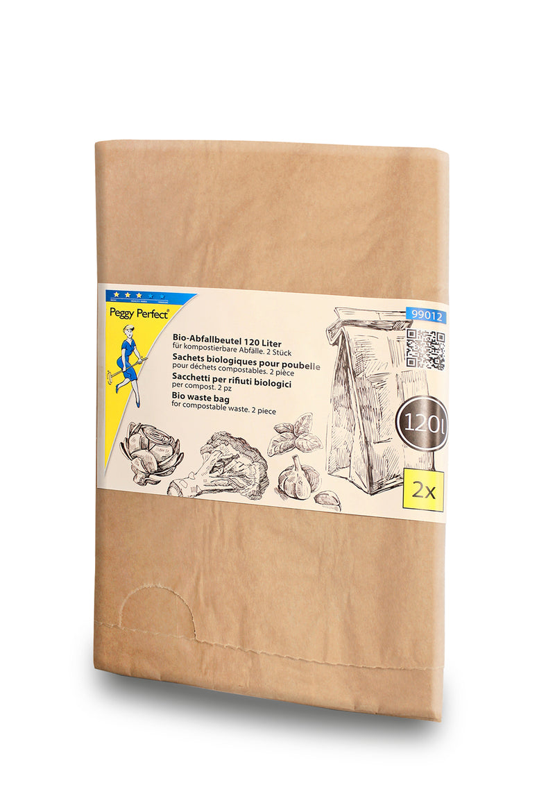 Peggy Perfect Papiermüllsack 120 l, 2er Pack Müllsack Papier