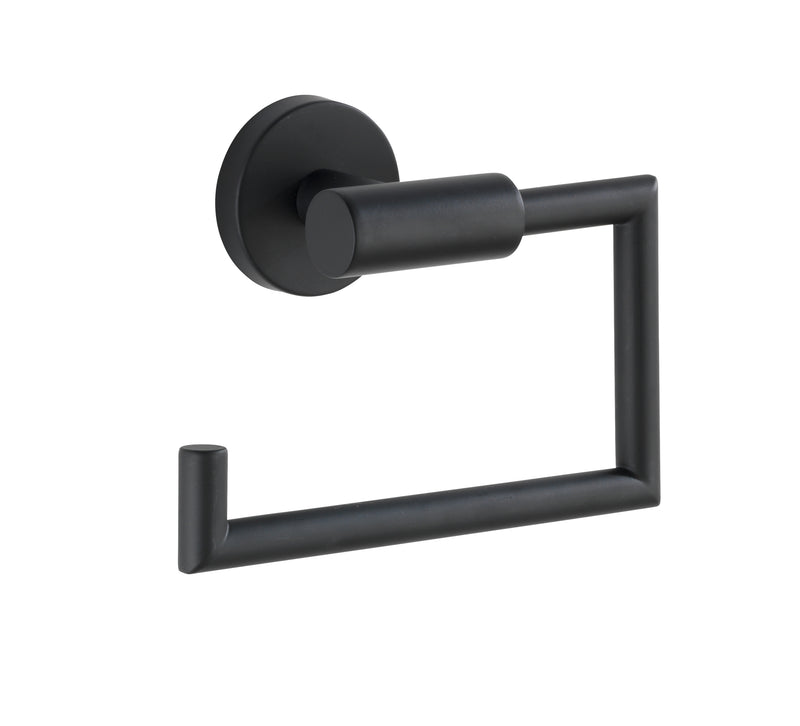 WENKO Bosio Black Toilettenpapierhalter ohne Deckel, schwarz mattiert, Edelstahl