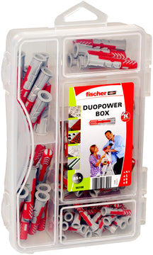 fischer DuoPower-Box mini 8-teiliges Schrauben- & Dübel-Set (85-teilig)