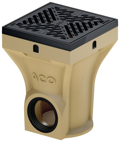 ACO Multipoint Punkteinlauf DN 110, Gussabdeckung im Strahlendesign