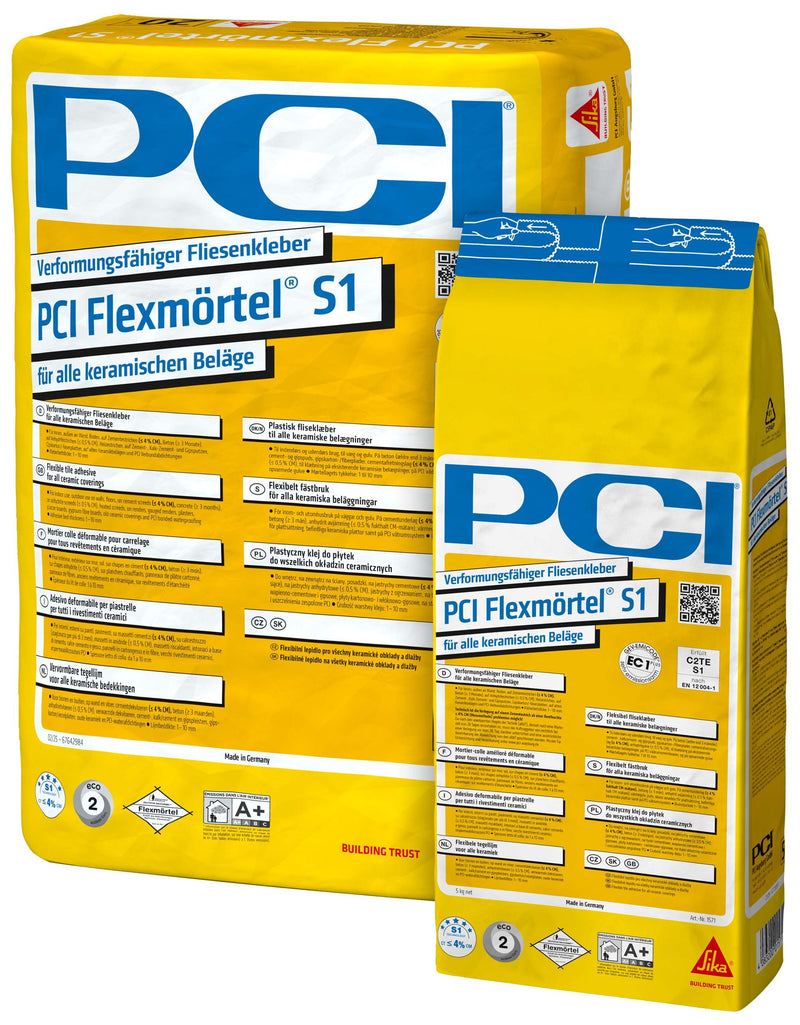 PCI Flexmörtel S1 Fliesenkleber grau, 20-kg-Sack