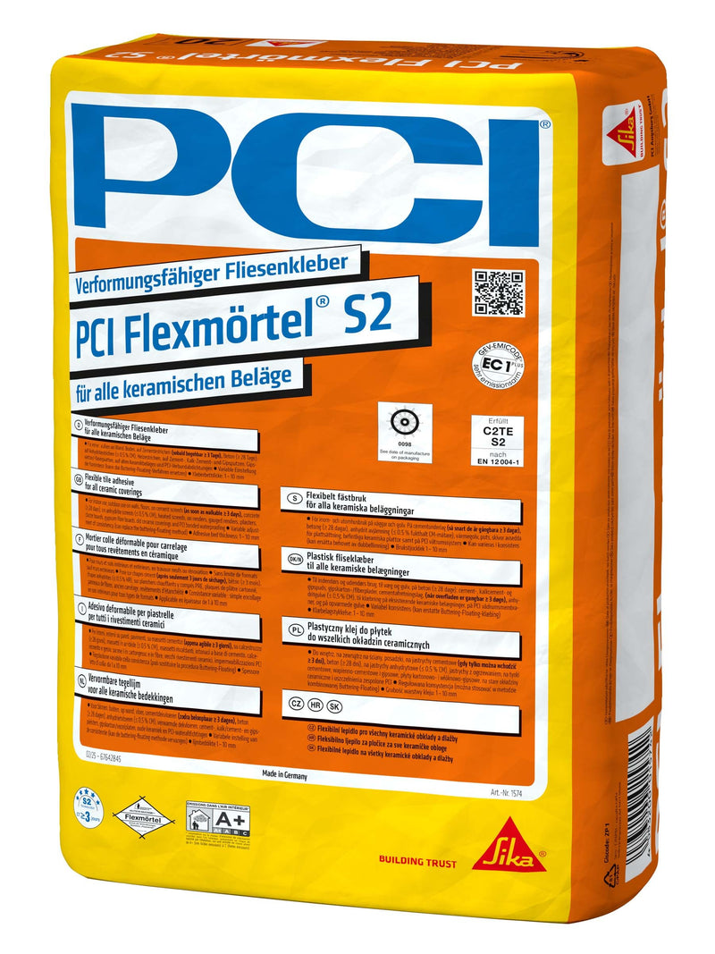 PCI Flexmörtel S2 20-kg Fliesenkleber, grau, hochverformungsfähig