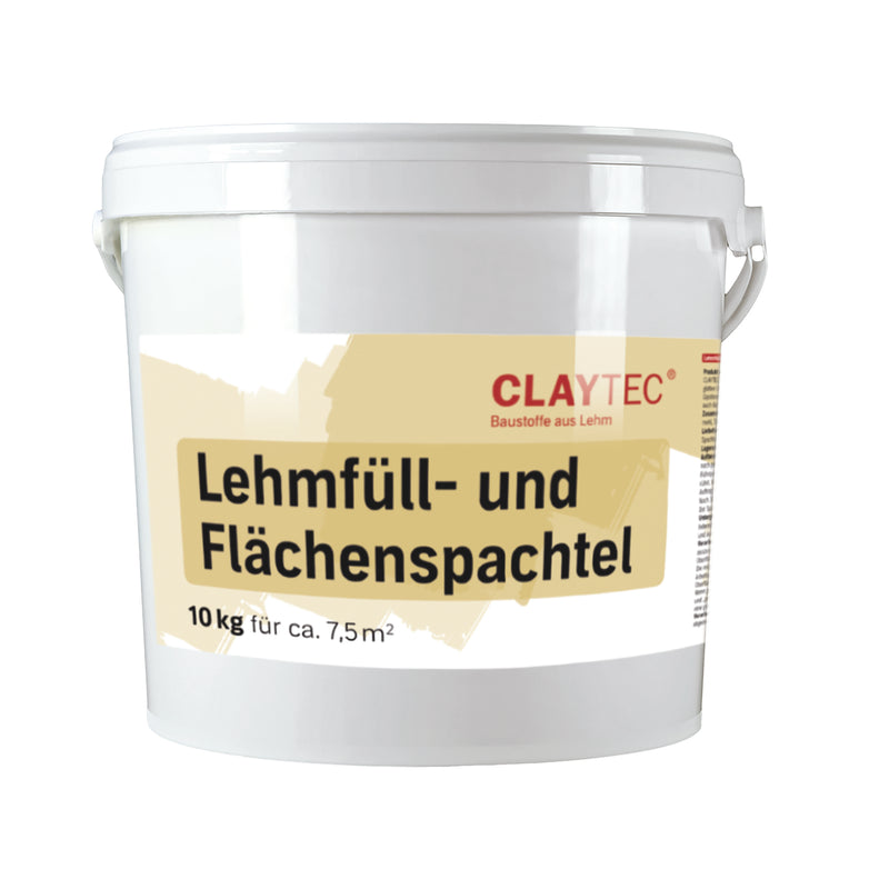 Claytec Lehm Füll- und Flächenspachtel hell, 7,5 l Inhalt, natur