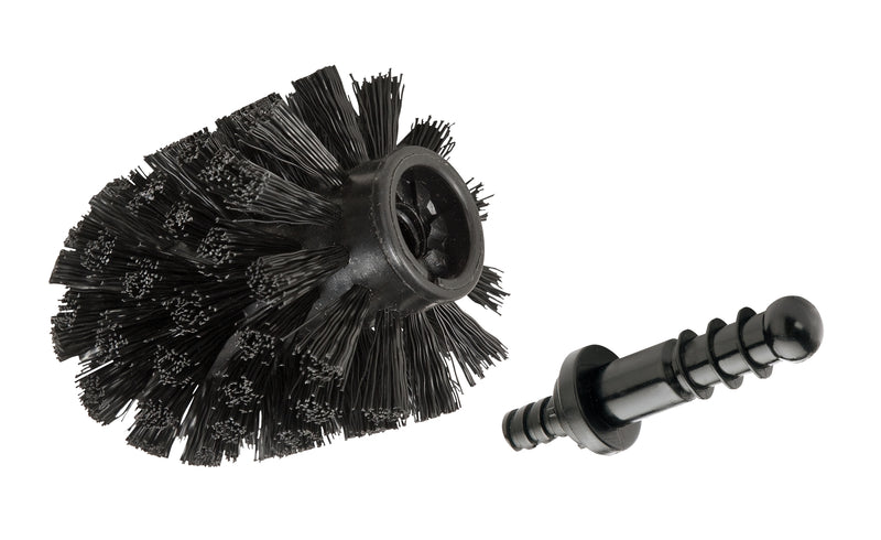 WENKO Ersatz-Bürstenkopf für WC-Garnitur mit Adapter, schwarz, Ø 8,5 cm