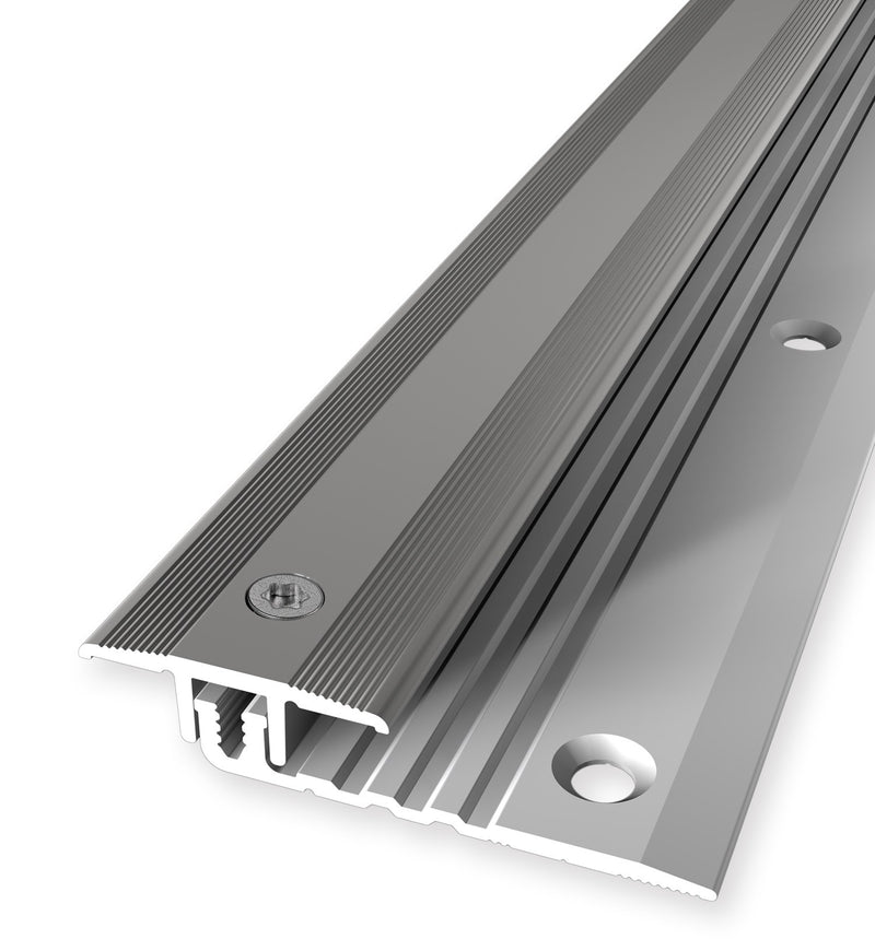 Parkettfreund Übergangsprofil PF 378 V Edelstahloptik 100 cm Combi Vinyl Aluminium eloxiert