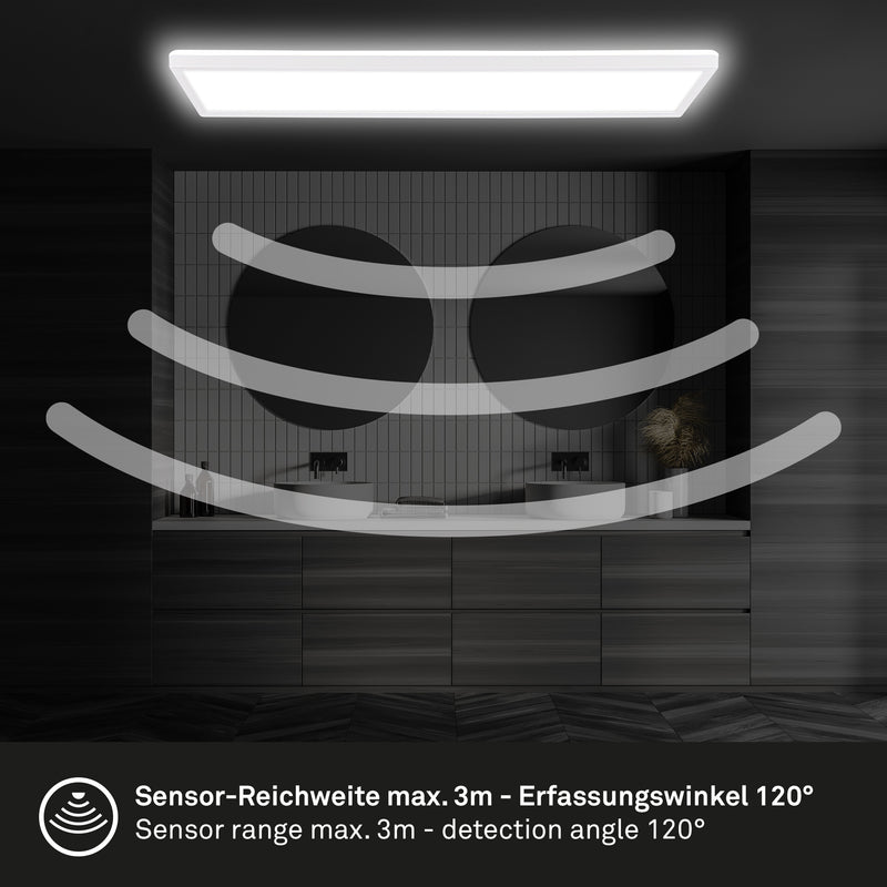 BRILONER Leuchten Panel LED Ultra flat weiß mit Backlight, 58x20x3cm