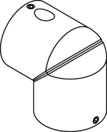 DOLLE PROVA PS 6 Gelenkverbinder für Handlauf, grau metallic