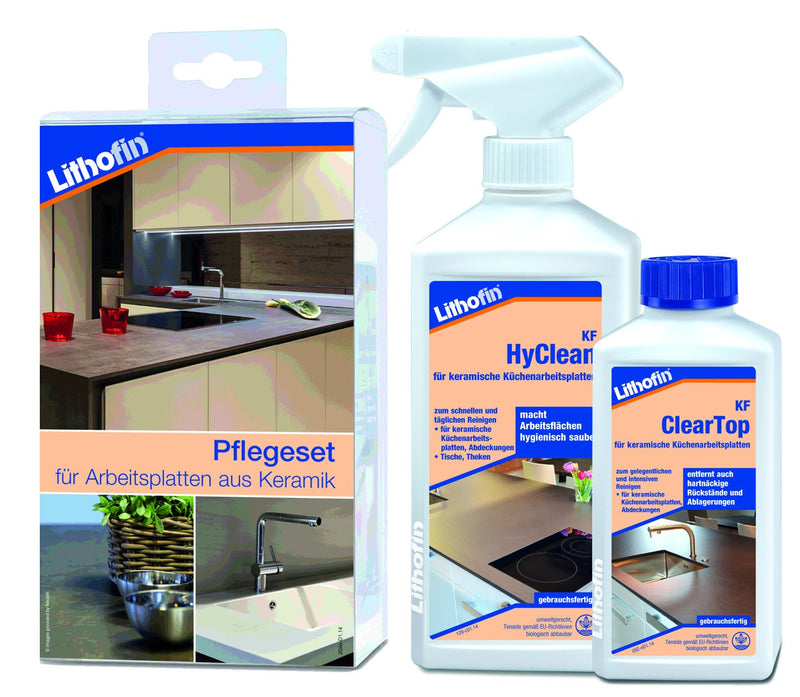 Lithofin Pflegeset compact Keramik ClearTop & HyClean, Set