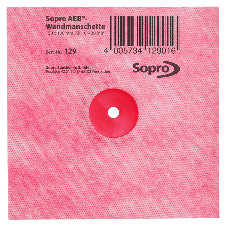 Sopro AEB Wandmanschette für Abdichtung 10–30 mm, 150 x 150 mm