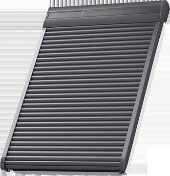 VELUX Solar-Rollladen SST dunkelgrau (Alu), Solarbetrieb