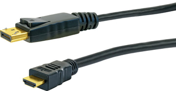 Schwaiger DisplayPort-zu-HDMI Anschlusskabel schwarz, 2,00 m