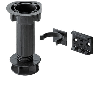 Hettich Sockelverstellfuß KU schwarz, höhenverstellbar bis +20 mm